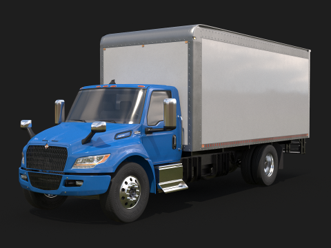 Internationaler eMV-Kasten-Elektro-Lkw 3D Modell