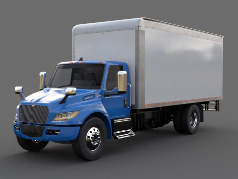 Truk Listrik Kotak eMV Internasional Model 3D