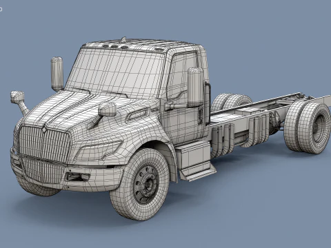 Truk Listrik Kotak eMV Internasional Model 3D