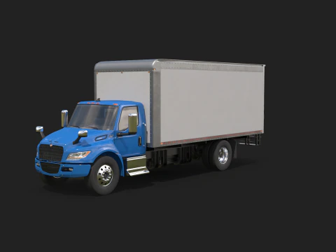 Truk Listrik Kotak eMV Internasional Model 3D