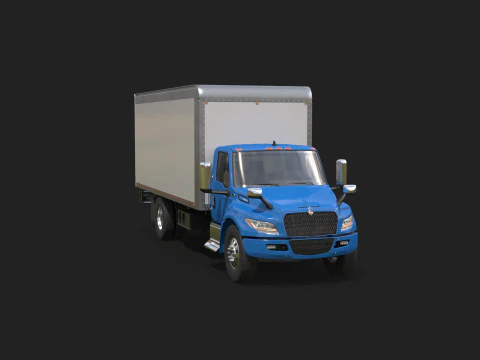 Truk Listrik Kotak eMV Internasional Model 3D