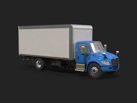 Truk Listrik Kotak eMV Internasional Model 3D