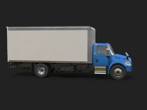 Truk Listrik Kotak eMV Internasional Model 3D