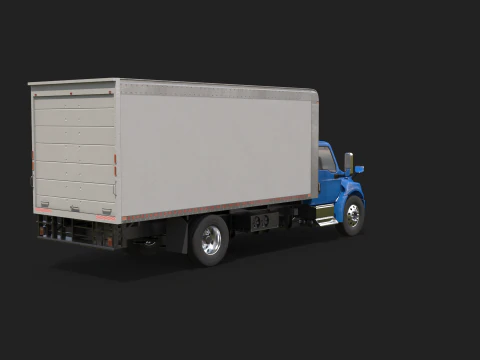 Truk Listrik Kotak eMV Internasional Model 3D