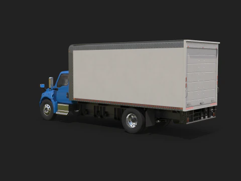 Truk Listrik Kotak eMV Internasional Model 3D