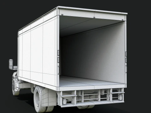 Truk Listrik Kotak eMV Internasional Model 3D