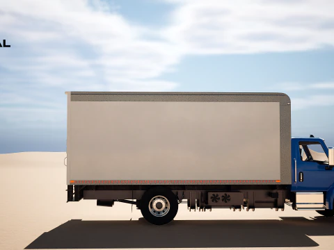 Truk Listrik Kotak eMV Internasional Model 3D