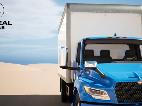 Truk Listrik Kotak eMV Internasional Model 3D