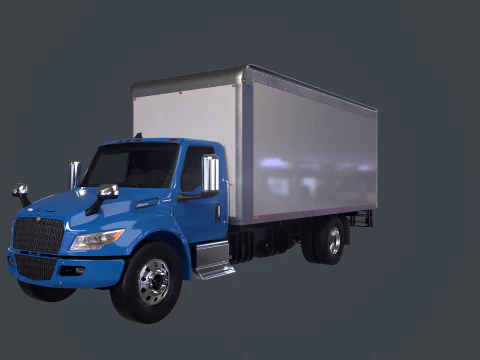 Truk Listrik Kotak eMV Internasional Model 3D