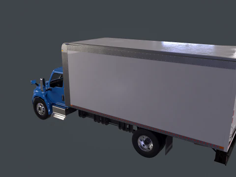 Truk Listrik Kotak eMV Internasional Model 3D