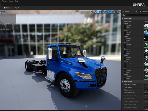 International eMV Box Electric Truck 3D Model