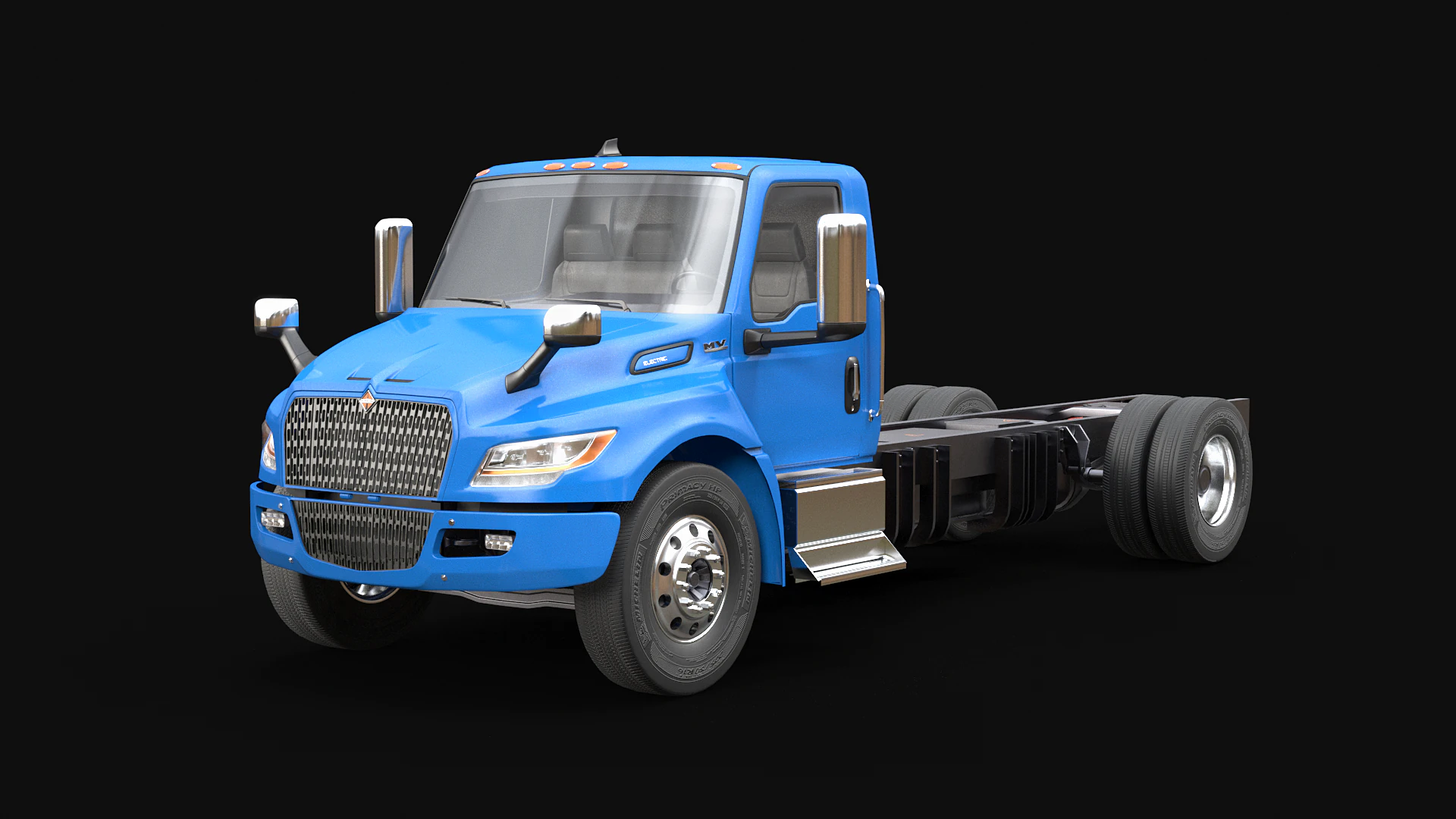 International eMV Box Electric Truck 3D Model .c4d .max .obj .3ds .fbx .stl .blend