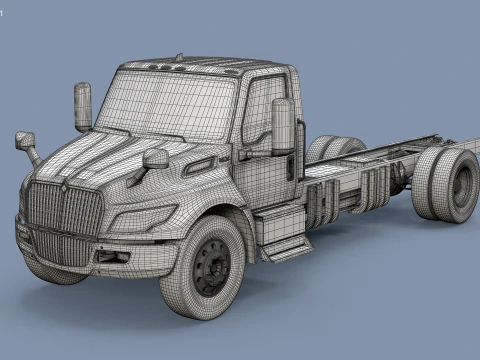 International eMV Box Electric Truck 3D Model