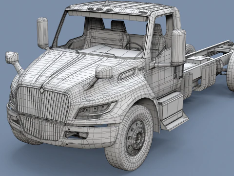 International eMV Box Electric Truck 3D Model