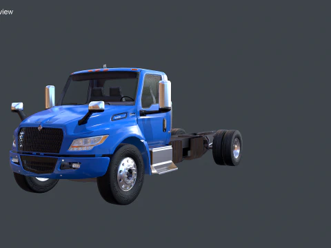 International eMV Box Electric Truck 3D Model