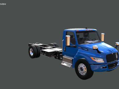 International eMV Box Electric Truck 3D Model
