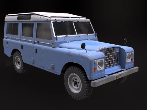 Land Rover Seri III Berkarat Model 3D