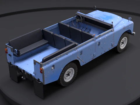 Land Rover Series III Rusted 3D Model
