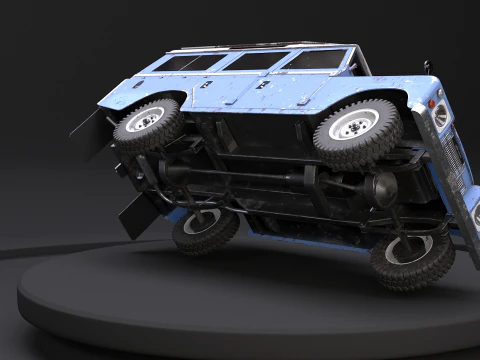 Land Rover Series III Rusted 3D Model