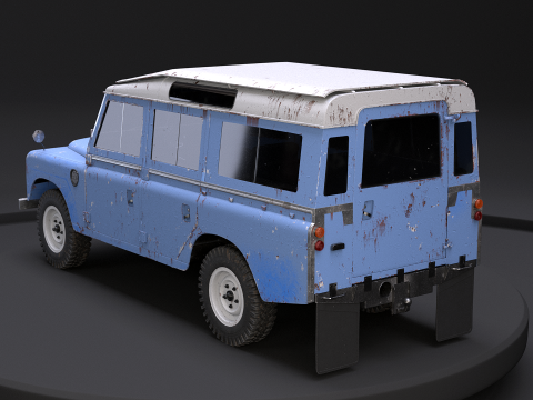 Land Rover Serie III arrugginita Modello 3D