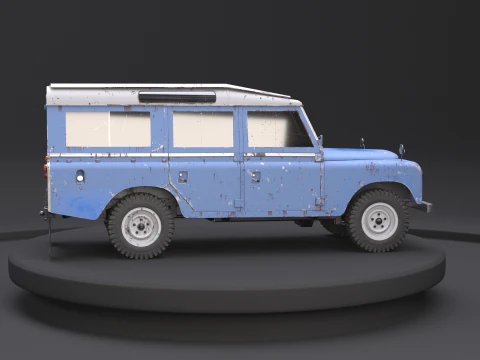 Land Rover Series III Rusted 3D Model