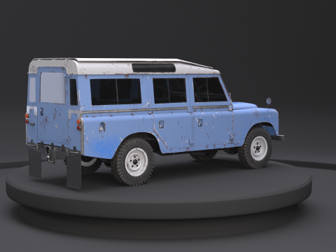 Land Rover Serie III arrugginita Modello 3D