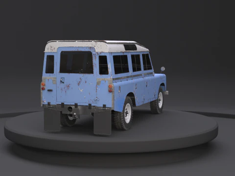 Land Rover Series III Rusted 3D Model