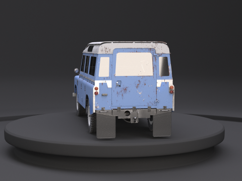 Land Rover Serie III arrugginita Modello 3D