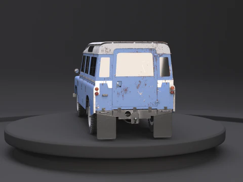 Land Rover Series III Rusted 3D Model
