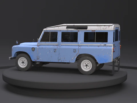 Land Rover Series III Rusted 3D Model