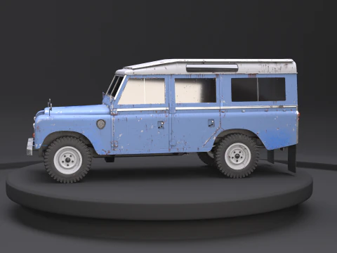 Land Rover Series III Rusted 3D Model