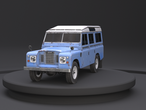 Land Rover Serie III arrugginita Modello 3D