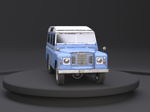 Land Rover Serie III arrugginita Modello 3D
