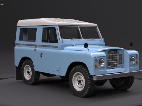 Land Rover Serie III mit kurzem Radstand 3D Modell