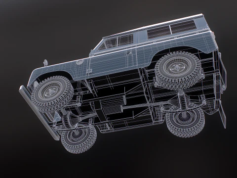 Land Rover Serie III Passo corto Modello 3D