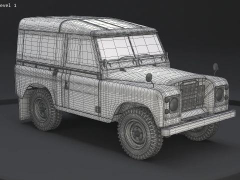 Land Rover Serie III Passo corto Modello 3D