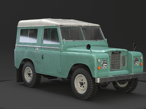 Land Rover Seri III Jarak Roda Pendek Tua Model 3D
