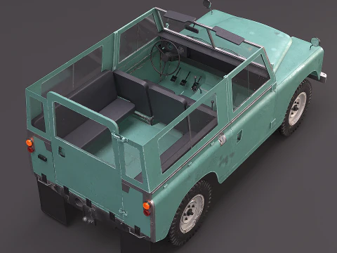 Land Rover Serie III passo corto vecchio Modello 3D