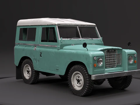 Land Rover Serie III passo corto vecchio Modello 3D