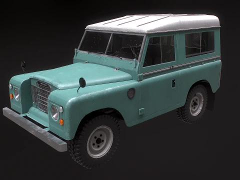 Land Rover Serie III passo corto vecchio Modello 3D