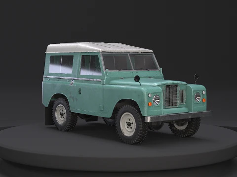 Land Rover Serie III passo corto vecchio Modello 3D