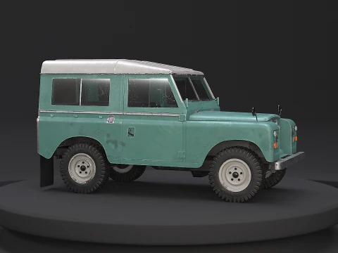 Land Rover Serie III passo corto vecchio Modello 3D