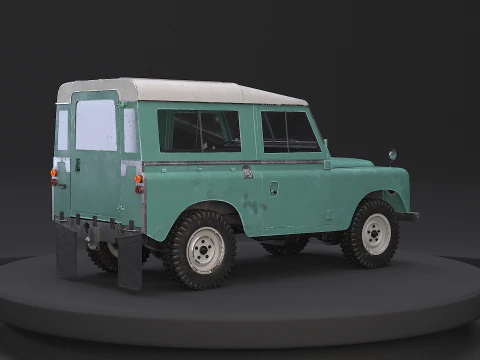 Land Rover Serie III passo corto vecchio Modello 3D