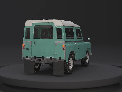 Land Rover Serie III passo corto vecchio Modello 3D