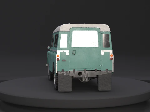 Land Rover Serie III passo corto vecchio Modello 3D