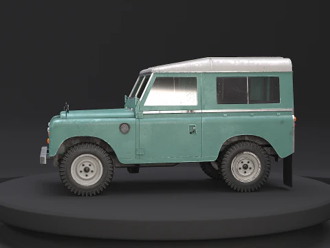 Land Rover Serie III passo corto vecchio Modello 3D