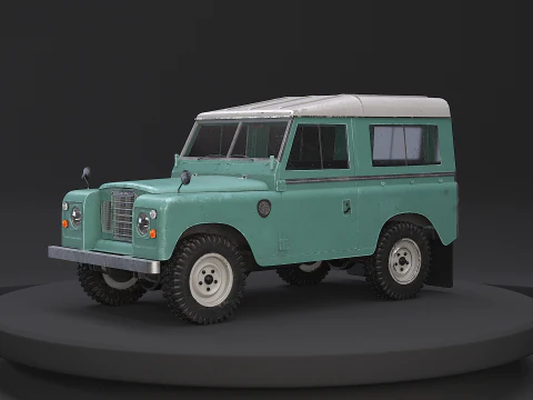 Land Rover Serie III passo corto vecchio Modello 3D
