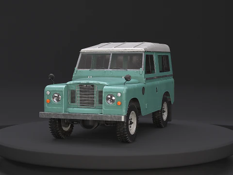 Land Rover Serie III passo corto vecchio Modello 3D