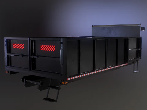 Corpo dell'autocarro con cassone ribaltabile orizzontale Modello 3D