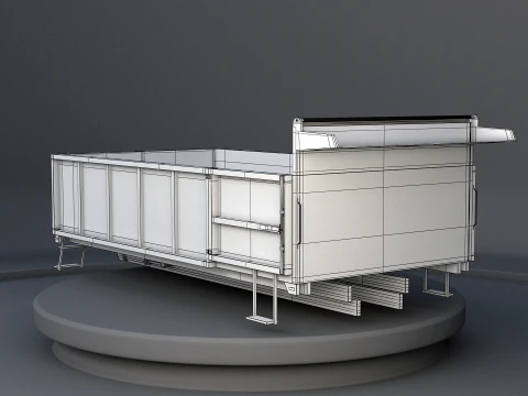 Corpo dell'autocarro con cassone ribaltabile orizzontale Modello 3D